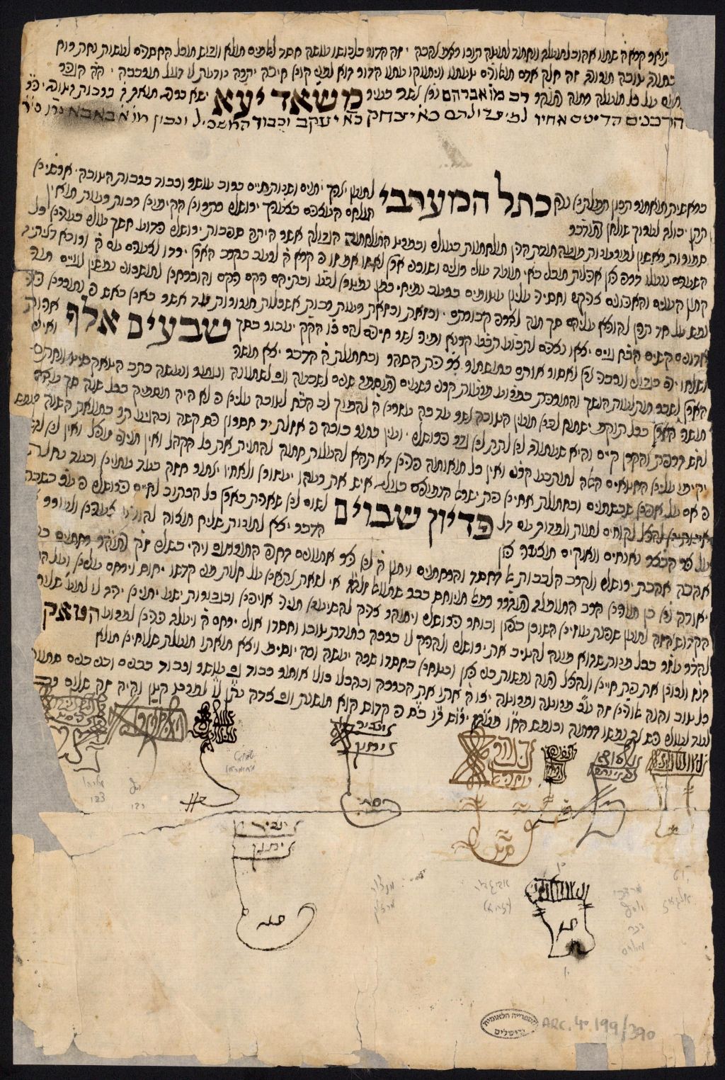 A Hidden Treasure: A 1700s Letter from Jerusalem’s Great Rabbis to the Mashadi Community